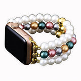Pearl Apple Watch Beaded Band - Moon Dance Charms