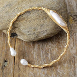 Pareldraad gewikkeld manchetarmband - Moon Dance Charms