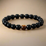 Krachtige Zwarte Onyx en Tijgeroog Rek Armband - Moon Dance Charms