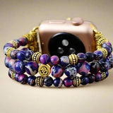 Purple Beaded Apple Watch Band For Women