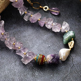 Raw Amethysts Crystal Choker - Moon Dance Charms