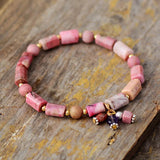 Rhodoniet Natuurstenen Armband - Moon Dance Charms