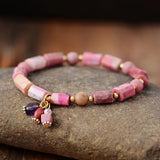 Rhodoniet Natuurstenen Armband - Moon Dance Charms