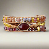 Rhodoniet Stralende Wikkelarmband - Moon Dance Charms