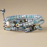 Bracelet en cuir romantique enroulé - Charms Danse de la Lune