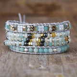 Bracelet en cuir romantique enroulé - Charms Danse de la Lune