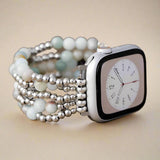 Serenity Apple Watch Bandje vvrouw met Amazoniet Kralen - Moon Dance Charms