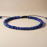 Tibetan natural lapis lazuli beaded bracelet for wisdom and protection - Moon Dance Charms