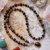 Tijgeroog Edelstenen Ketting - Moon Dance Charms