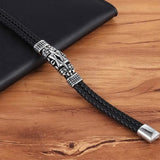 Totem Heren Leren Armband - Zwart - Moon Dance Charms
