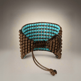 Turquoise Kralen Manchetarmband - Moon Dance Charms