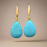 Boucle d'oreille crochet turquoise - Moon Dance Charms