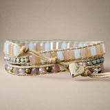 veganes Wickelarmband mit Kristallen