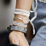 Veganes Wickelarmband handgefertigt - Moon Dance Charms