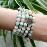 108 Amazonite Mala Necklace - Moon Dance Charms