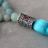 108 Beads Amazonite, Aventurine and Lapis Mala - Moon Dance Charms