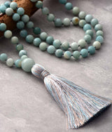 perles de mala en amazonite