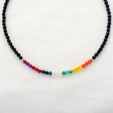 Collier ras du cou 7 chakras - Charmes de danse de la lune