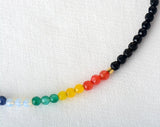 Collier ras du cou 7 chakras - Charmes de danse de la lune