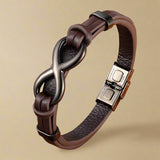 Heren Leren Armband bruin - Moon Dance Charms