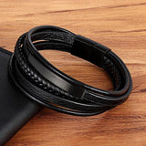 Heren leren armband