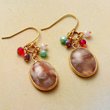 Boucles d'oreilles en pierre d'agate Fleurs de Sherry - Moon Dance Charms
