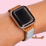 Bracelet Apple Watch perlé amazonite - Moon Dance Charms