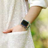 Amazonit-Wickelarmband für die Apple Watch