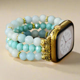 Amazonite Stone Beaded Apple Watch Strap For Women