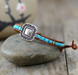 ﻿Turquoise Boho Beaded Bracelet