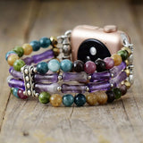 Amethist Apple Watch Bandje Vrouw – handgemaakt met natuurstenen | Moon Dance Charms
