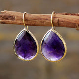 Boucles d'oreilles pendantes en améthyste - Moon Dance Charms