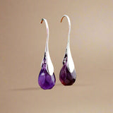 Pendientes colgantes de piedra natural amatista - Charms Moon Dance
