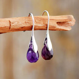 Pendientes colgantes de piedra natural amatista - Charms Moon Dance