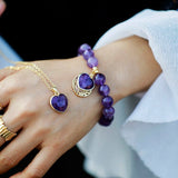 Amethysts Crystal Stretch Bracelet - Moon Dance Charms