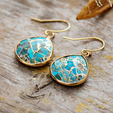 Avant-garde Turquoise Haak Oorbellen - Moon Dance Charms