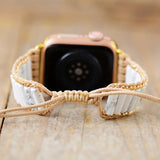 Cinturino per Apple Watch in pietra bianca