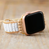 Cinturino per Apple Watch in pietra bianca