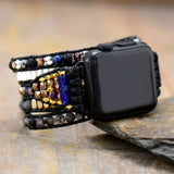 Zwarte Apple Watch Bandje Vrouw Boho - Moon Dance Charms