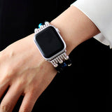 Correa elástica para Apple Watch con cuentas de ónix negro - Charms Moon Dance