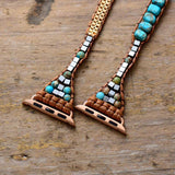Turquoise Boho Apple Watch-bandje vrouw
