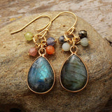 Borealis Labradoriet Steen Druppel Oorbellen - Moon Dance Charms