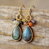 Borealis Labradoriet Steen Druppel Oorbellen - Moon Dance Charms