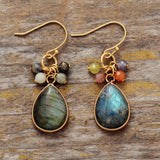 Borealis Labradoriet Steen Druppel Oorbellen - Moon Dance Charms