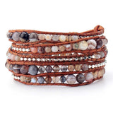Beaded Leather Wrap Bracelet