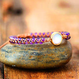 Calm Amethyst & Opal Beaded Bracelet - Moon Dance Charms