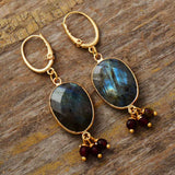 Bezaubernde Labradorit-Stein-Ohrringe – Mondtanz-Charms