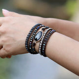 Goddess Black Onyx Wrap Bracelet - Moon Dance Charms