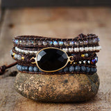 Goddess Black Onyx Wrap Bracelet - Moon Dance Charms