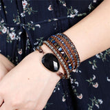Goddess Black Onyx Wrap Bracelet - Moon Dance Charms